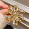 Broche de Fita Elegante Francês Brilhante com Micro Zircônia Exquisito para Mulheres Luxo Casaco Acessórios para Terno Elegante Corsage