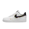 Tênis versátil AF1 Air Force One branco puro de cano baixo, couro de primeira camada casual original, sapatos brancos transfronteiriços, dropshipping disponível