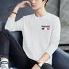 Fabricante Original Moletom Masculino Primavera e Outono Versátil Novo Estiloso High-End Manga Longa Camisa Base Versátil