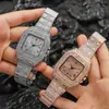 Comércio Exterior Praça Romana Mais Vendido Europeu e Americano Gipsofila Moda Masculina e Feminina Versátil Pulseira de Aço Strass Quartzo Relógio Fabricante Atacado