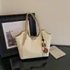 Bolso de axila de color liso y gran capacidad, nueva colección otoño 2026, bolso tote moderno y casual, bolso de hombro simple