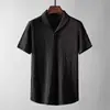 Traje Deportivo Casual Plegado de Lujo Ligero para Hombre Primavera y Verano, Ligero, Transpirable, Moderno, de Manga Corta, Pantalón Largo, Conjunto de Dos Piezas