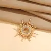 Broche Geométrico Tendência com Strass Design de Nicho Personalidade de Alto Padrão Moda Acessório Versátil para Roupas