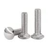 304 Tornillos de Carruaje Acero Inoxidable Cabeza Redonda Cuello Cuadrado Pernos Cabeza Plana Grande Tornillos de Carruaje Reforzados M4M5M6M8M12