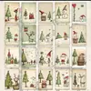 2025 Novo 20 Folhas Natal Retro Animal Fofo Árvore de Natal Estrela Folhas-4 x 6 polegadas Papel para Diário Vintage