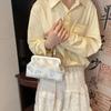 Bolso Cruzado de Hombro Único para Mujer Estilo Étnico de Moda 2024 con Estilo Fresco y Refrescante y Cadena de Mano Bolso Casual para Mujer