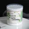 200 PCs dupla cabeça redonda caixa descartável limpeza de ouvido removedor de maquiagem algodão bastão beleza bastão entrega de uma peça