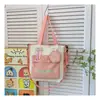 Bolsa de Ombro Casual Estilo Coreano Fofa Estrela de Cinco Pontas Estudante Novo Estilo Campus Tendência Cor Contrastante Grande Capacidade Portátil Mochila Escolar