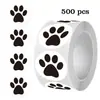 500 Adesivos 2,5 cm Gatinho Fofo e Patinha de Cachorro Adesivo em Rolo Adesivos Autoadesivos