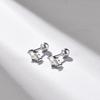 Pendientes de plata de ley s925 con forma de hueso de oreja pequeño y sin dormir para mujer, mini pendientes de temperamento simple
