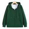 Sudadera ligera con cremallera y logo personalizado, sudadera holgada para pareja, sudadera de hombre talla grande de 260 g