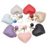 Popular Transfronterizo Campana Colorida Cuero Corazón Corazón de Durazno Bolso de Mujer Colgante Accesorios Llavero Colgante Pequeño Fresco