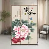 Divisória de parede dobrável estilo chinês para quartos de hotel, hall de entrada, sala de estar, apartamentos pequenos, simples e fácil de usar para decoração de casa
