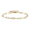 Cadena de Bambú Larga con Alambre Plano en Forma de Cruz para Joyería Transfronteriza, Cadena DIY, Acero Titanio Dorado para Horno, Juego de Collar y Pulsera