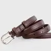 Cinturón de Piel Genuina Estilo Nuevo para Mujer, Versátil Hebilla de Pin Sencilla Cinturón Delgado, Cinturón Estilizador de Cintura para Pantalones, Adecuado para Pantalones de Vestir, Venta al por Mayor en Stock