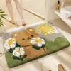 Dropshipping de fábrica transfronteiriça tapete de chão de filhote de cachorro de desenho animado espessado imitação de caxemira tapete de pé absorvente de água para banheiro tamanho tapete de porta de entrada