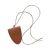 Bolsa de Cuero para Gafas con Cierre de Presión para Colgar en el Cuello Porta Tarjetas para Colgar en el Cuello Unisex Portátil Bolsa Larga con Cadena para Llaves Bolsa de Almacenamiento para Gafas de Sol