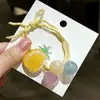 Faixa de Cabelo de Frutas Estilo Coreano para Verão, Faixa de Cabelo Pequena Fresca de Influenciador da Internet, Acessório de Cabeça Estilo Coreano para Estudantes, Prendedor de Cabelo para Meninas, Joia de Elástico