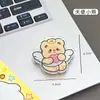 Clip para Notas Oso de Mantequilla Aspecto de Alta Gama Estilo Ins Clip de Doble Cara Clip de Acrílico PP Clip para Papeles de Examen Girly Clip de Almacenamiento