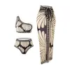 Bikini Nuevo Estilo de Comercio Exterior Europeo y Americano 2026 Exclusivo de Amazon Traje de Baño de Dos Piezas Estilo Falda con Estampado de un Hombro