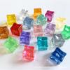 18MM transparente cuadrado color luminoso pequeño forma de hielo simulación de hielo accesorios de joyería DIY al por mayor