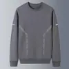 Sudadera Estampada de Cuello Redondo para Hombre, Nueva de Primavera y Otoño, Holgada, Gruesa, de Manga Larga, Jersey, Camisa Base Versátil de Moda para Hombres Modernos