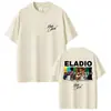Camiseta Gráfica de Álbum do Rapper Eladio Carrion para Homens e Mulheres Moda Hip-Hop Tendência Música