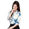 Camisa Outono 2024 Nova Cor Feminina Manga Longa Estilo Coreano Casual Mamãe Feminina Tamanho Grande Top Camisa de Chiffon