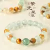 Pulsera de Citrino Natural Weiyi para Mujer, Nuevo Estilo Coreano, Bola Hueca, Pulsera de Fluorita Verde, Pulsera de Piedra Ojo de Tigre, Venta al por Mayor