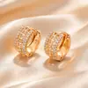 Xuping Brazaletes Rusos Transfronterizos para Oreja, Aros Color Oro de 18K con Incrustaciones de Diamantes, Joyería de Lujo Ligero de Alta Gama al por Mayor para Mujeres