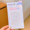 Parche de Uñas 5D en Relieve Dibujos Animados Infantiles Sanrio Kulomi Impermeable Hello Kitty Luminoso Niña Pegatina Arte de Uñas