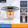 Ralo de Chão em Aço Inoxidável 304 Banheiro Máquina de Lavar Roupa Banheiro Ralo de Chão Tampa de Vedação Anti-Odor Tubo de Esgoto Anti-Odor Universal