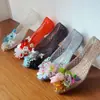 Zapatos de Gel Coreanos Planos de Punta Aguda Sandalias de Punta Aguda de PVC con Cristales para Exteriores Casuales Zapatillas de Casa de Corte a Una Pierna Zapatos de Baile