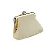 Nova Bolsa de Moedas Feminina com Zíper, Bolsa com Fecho de Camada Dupla, Clutch Feminina Bolsa Bolinho, Bolsa Japonesa para Guardar Moedas, Couro Genuíno