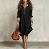 Vestido Nuevo Estilo Otoño Europeo y Americano 2026 Ropa Femenina Transfronteriza Dropshipping Moda Casual Falda Midi Fruncida