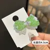 Horquilla Coreana Verde Fresca Clip para el Cabello de Oso Completo de Diamante de Cristal Lindo Clip Lateral de Pato de Mickey Clip para Flequillo