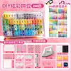 Kit de contas com 264 cores em estoque, pacote completo de materiais, quebra-cabeça DIY 3D com contas de fusão, brinquedo educativo