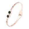 Lele Jewelry Aço Titânio Banhado a Ouro 18K Cravejado com Zircônia Pulseira para Mulheres, Estilo Ol Simples e Fashion, Estilo Europeu e Americano, Joias Aliexpress