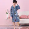 Toalla de Baño Infantil 2026 Nuevo Estilo Algodón Peinado Gasa Bata Ponible Secado Rápido Absorbente de Agua Transpirable Ropa Exterior para Niños y Niñas