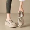 Zapatos casuales de mujer con suela blanda, nueva colección otoño 2026, mocasines deportivos retro versátiles de suela gruesa
