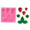 Molde de Silicone de Fruta Morango Fondant Chocolate Decoração de Bolo Molde Ferramentas de Panificação DIY