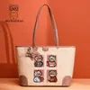 Bolso tote mochila de moda de gran capacidad para mujer, nuevo de fábrica original BeibaoBao, bolso de hombro individual con bloqueo de color para el trabajo para mujer