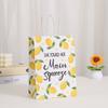 Bolsa de Papel Kraft Estampado de Limón Bolsa de Compras Bolsa para Regalo de Frutas Bolsa de Empaque para Compras Bolsa Tote para Llevar al Comestible Venta al por Mayor