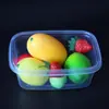 Caja de almuerzo desechable de 1000 ml caja de embalaje para llevar caja para frutas y pesca caja rectangular para detergente en perlas 50 piezas