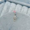 Aretes Casuales de Corazón Rosa con Circonita para Mujer, Aretes de Corazón de Alta Gama, Aretes de Acero de Titanio para Perforación de Oreja, Aretes
