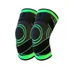 Rodilleras deportivas de punto para exteriores directas de fábrica, correas transpirables para ciclismo, fitness, baloncesto, rodilleras presurizadas antideslizantes