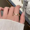 Anillo de Gradiente de Piedras Preciosas de Colores Estilo Coreano, Estilo Chica Dulce, Versátil de Nicho, Temperamento Suave, Joyería de Anillo para el Trabajo