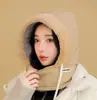 Gorro Cálido de Invierno Lei Feng para Hombres y Mujeres Protectores de Oídos Forro Polar Máscara Engrosada a Prueba de Frío Cuello Ciclismo Integrado A prueba de Viento Ciclismo