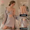 Kamai Xue Camisola Fina Sexy Vestido de Dormir Deseo Puro de Tirantes Fruncido Escote Bajo Adelgazante Camisón V Profundo Ropa de Casa 2039