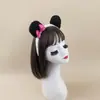 Performance Dia das Crianças Headband de Cabeça Animal Cartoon Headwear de Pelúcia Conjunto de Headband de Princesa Panda de Pelúcia Adesivos Faciais Acessórios de Roupa